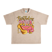 French Oak birthday diva pink and gold glitter Urban Heavy Tee - LillyAllenDesigns
