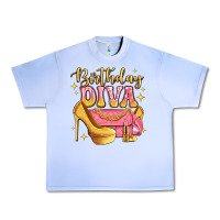 Grape Ice birthday diva pink and gold glitter Urban Heavy Tee - LillyAllenDesigns