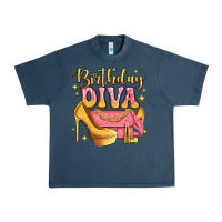 Midnight Navy birthday diva pink and gold glitter Urban Heavy Tee - LillyAllenDesigns