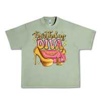 Oil Green birthday diva pink and gold glitter Urban Heavy Tee - LillyAllenDesigns