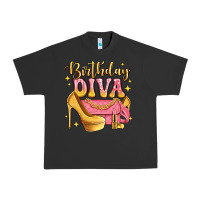 Pigment Black birthday diva pink and gold glitter Urban Heavy Tee - LillyAllenDesigns
