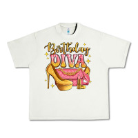 Pistachio birthday diva pink and gold glitter Urban Heavy Tee - LillyAllenDesigns