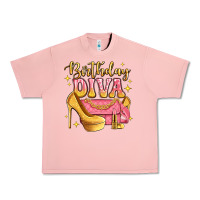 Birthday Diva Pink And Gold Glitter Urban Heavy Tee | Teevron