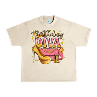 Sandshell birthday diva pink and gold glitter Urban Heavy Tee - LillyAllenDesigns