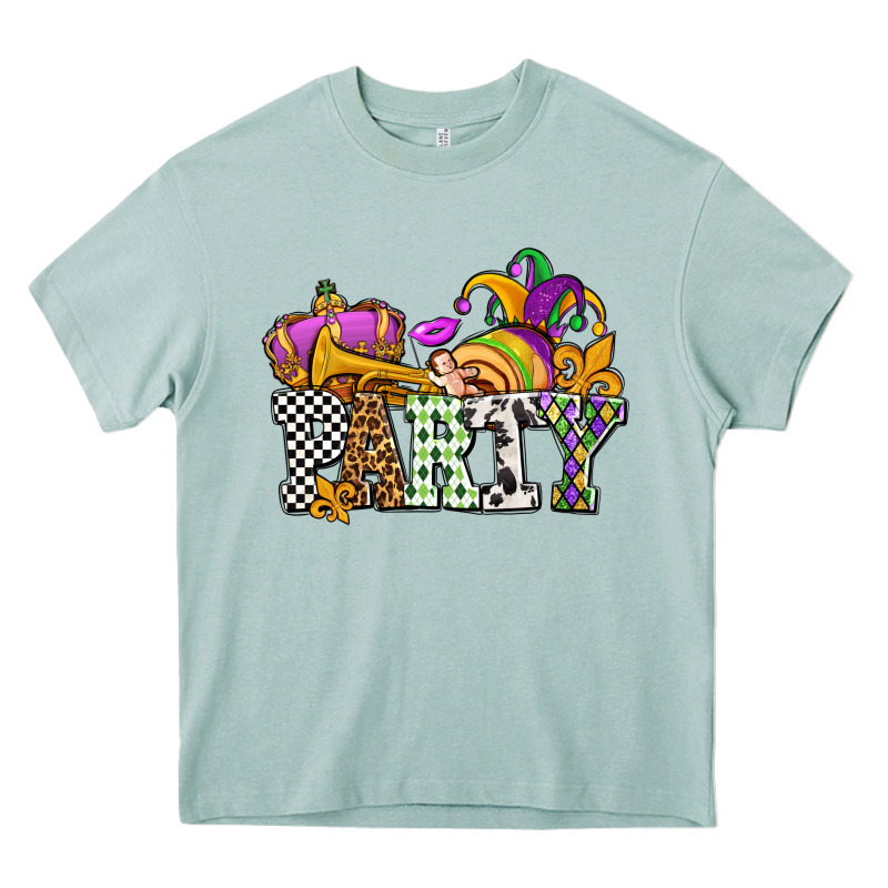 Mardi Gras  Party Olivia Heavy Core Tee by OliviaCreatesArt | Teevron