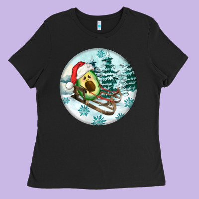 Slide Avocado Ladies Tee Designed By Fadigitalartstudio