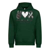 Forest Green Peace Love Cure Carcinoid Cancer Urban Hoodie - Jasminsmagicworld