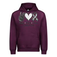 Mauve Wine Peace Love Cure Carcinoid Cancer Urban Hoodie - Jasminsmagicworld