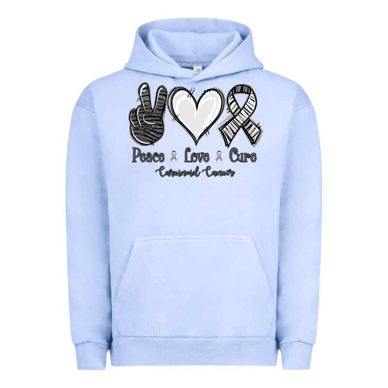Peace Love Cure Carcinoid Cancer Urban Hoodie by Jasminsmagicworld | Teevron