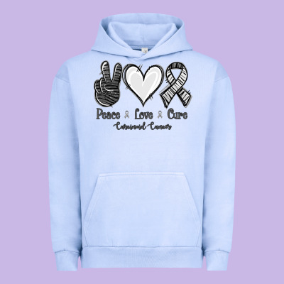 Peace Love Cure Carcinoid Cancer Urban Hoodie Designed By Jasminsmagicworld