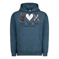 Pigment Midnight Navy Peace Love Cure Carcinoid Cancer Urban Hoodie - Jasminsmagicworld