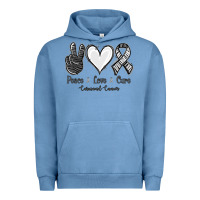 Pigment Pebble Blue Peace Love Cure Carcinoid Cancer Urban Hoodie - Jasminsmagicworld