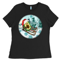 Black Slide Avocado Ladies Tee - FaDigitalArtStudio
