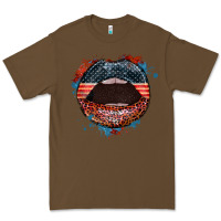 Cacao American flag lips 4th of july Premium Tee - FaDigitalArtStudio