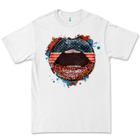 White American flag lips 4th of july Premium Tee - FaDigitalArtStudio