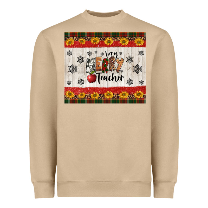 Very Merry Teacher Heavyweight Sweatshirt by Jasminsmagicworld | Teevron