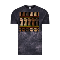 Cloud Black melanin rised fist seamless pattern Vintage Tee - BundleAndBundleShop