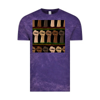 Cloud Purple melanin rised fist seamless pattern Vintage Tee - BundleAndBundleShop