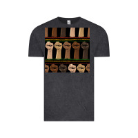 Vintage Black melanin rised fist seamless pattern Vintage Tee - BundleAndBundleShop
