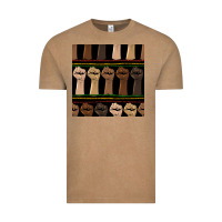 Vintage Coffee melanin rised fist seamless pattern Vintage Tee - BundleAndBundleShop