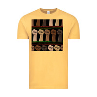 Vintage Mustard melanin rised fist seamless pattern Vintage Tee - BundleAndBundleShop