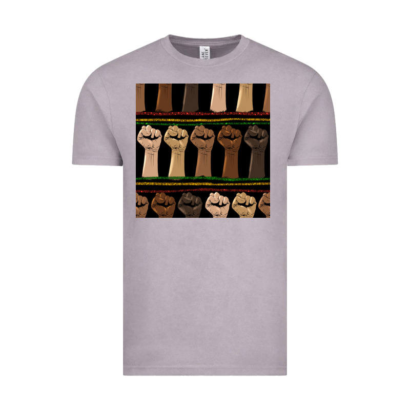 Melanin Rised Fist Seamless Pattern Vintage Tee by BundleAndBundleShop | Teevron