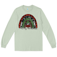Matcha Merry Christmas rainbow Long Sleeve Tee - CowhideDigitalArt