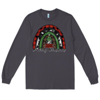 Smoke Merry Christmas rainbow Long Sleeve Tee - CowhideDigitalArt