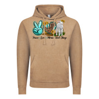 Vintage Coffee Peace Love Merino Wool Sheep Vintage Hoodie - LillyAllenDesigns