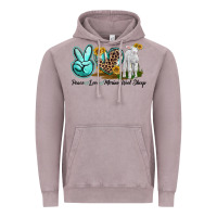 Vintage Zinc Peace Love Merino Wool Sheep Vintage Hoodie - LillyAllenDesigns