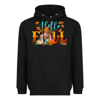 Black hello fall heifer cow Heavyweight Hoodie - RanaPortraitStore