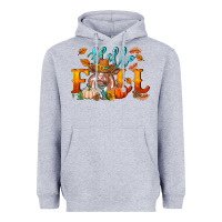 Heather Grey hello fall heifer cow Heavyweight Hoodie - RanaPortraitStore