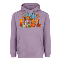 Lavender hello fall heifer cow Heavyweight Hoodie - RanaPortraitStore