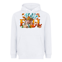 White hello fall heifer cow Heavyweight Hoodie - RanaPortraitStore