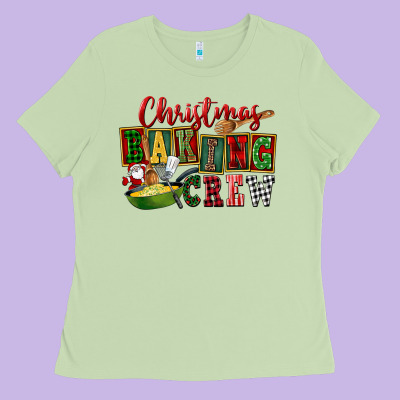 Christmas Baking Crew Ladies Tee Designed By Fadigitalartstudio