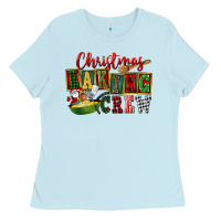 Baby Blue Christmas baking crew Ladies Tee - FaDigitalArtStudio