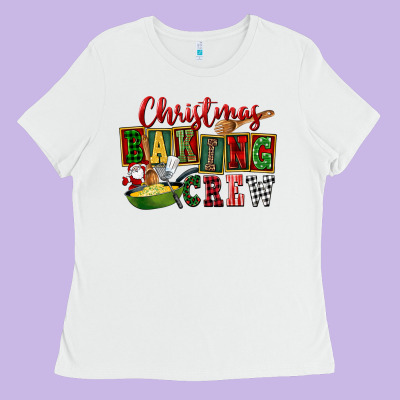 Christmas Baking Crew Ladies Tee Designed By Fadigitalartstudio