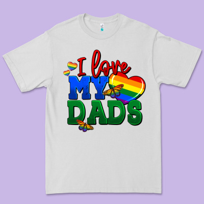 I Love My Dads Premium Tee Designed By Fadigitalartstudio