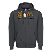Smoke Peace Love Mexicana Zipper Hoodie - RanaPortraitStore