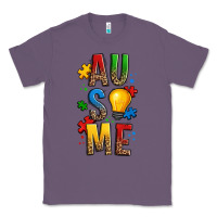 Lavender ausome autism Classic Tee - OliviaCreatesArt