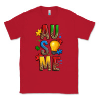 Red ausome autism Classic Tee - OliviaCreatesArt