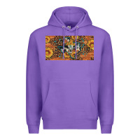 Purple texas map bull skull sunflower leopard licence plate Premium Hoodie - Artiststas