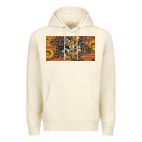 Sandshell texas map bull skull sunflower leopard licence plate Premium Hoodie - Artiststas