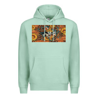 Seafoam texas map bull skull sunflower leopard licence plate Premium Hoodie - Artiststas