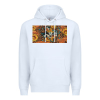 White texas map bull skull sunflower leopard licence plate Premium Hoodie - Artiststas