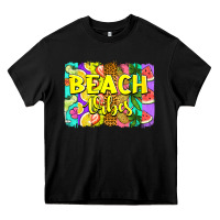 Black beach vibes summer brushstroke Heavy Core Tee - Jasminsmagicworld