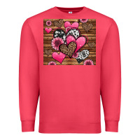 Cardinal valentines day western hearts and sunflowers Premium Sweatshirt - Jasminsmagicworld