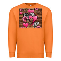 Carrot valentines day western hearts and sunflowers Premium Sweatshirt - Jasminsmagicworld