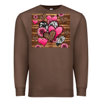 Chestnut valentines day western hearts and sunflowers Premium Sweatshirt - Jasminsmagicworld