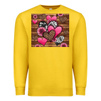 Lemon valentines day western hearts and sunflowers Premium Sweatshirt - Jasminsmagicworld